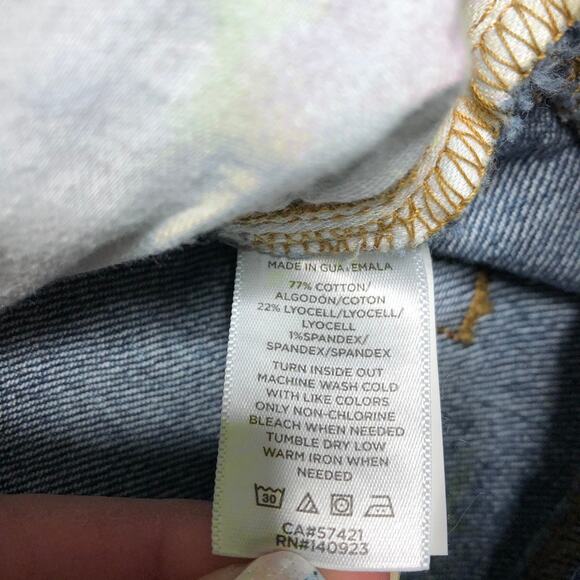 LOFT 90s High Waist Straight Leg Crop Denim Jeans Size 29 - Picture 4 of 9